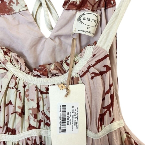 JOYFOLIE Mia Joy Girls Size 12 Irvette Pink Floral Maxi Boho Sleeveless Dress - Picture 4 of 9